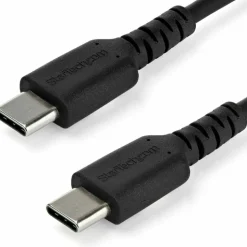 StarTech.com 1 m / 3.3 ft USB C Cable - Hight Quality USB 2.0 Type C Cable - Black - Durable USB Charging Cable (RUSB2CC1MB)