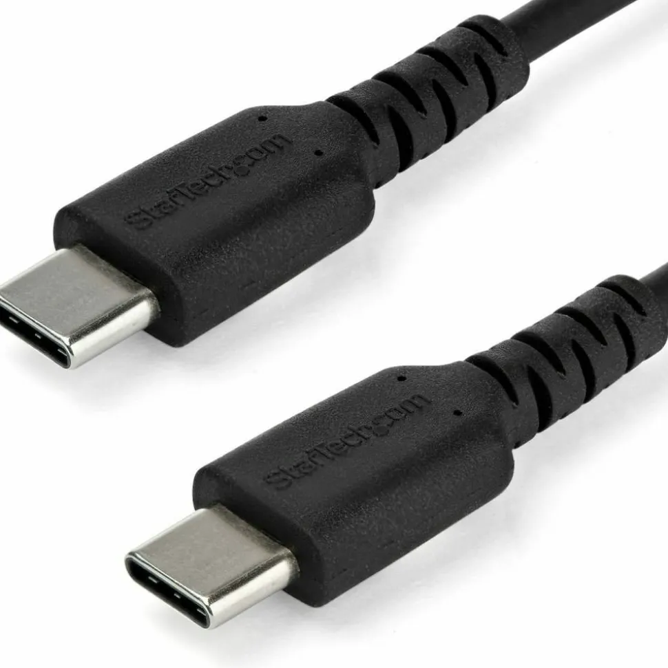 StarTech.com 1 m / 3.3 ft USB C Cable - Hight Quality USB 2.0 Type C Cable - Black - Durable USB Charging Cable (RUSB2CC1MB)