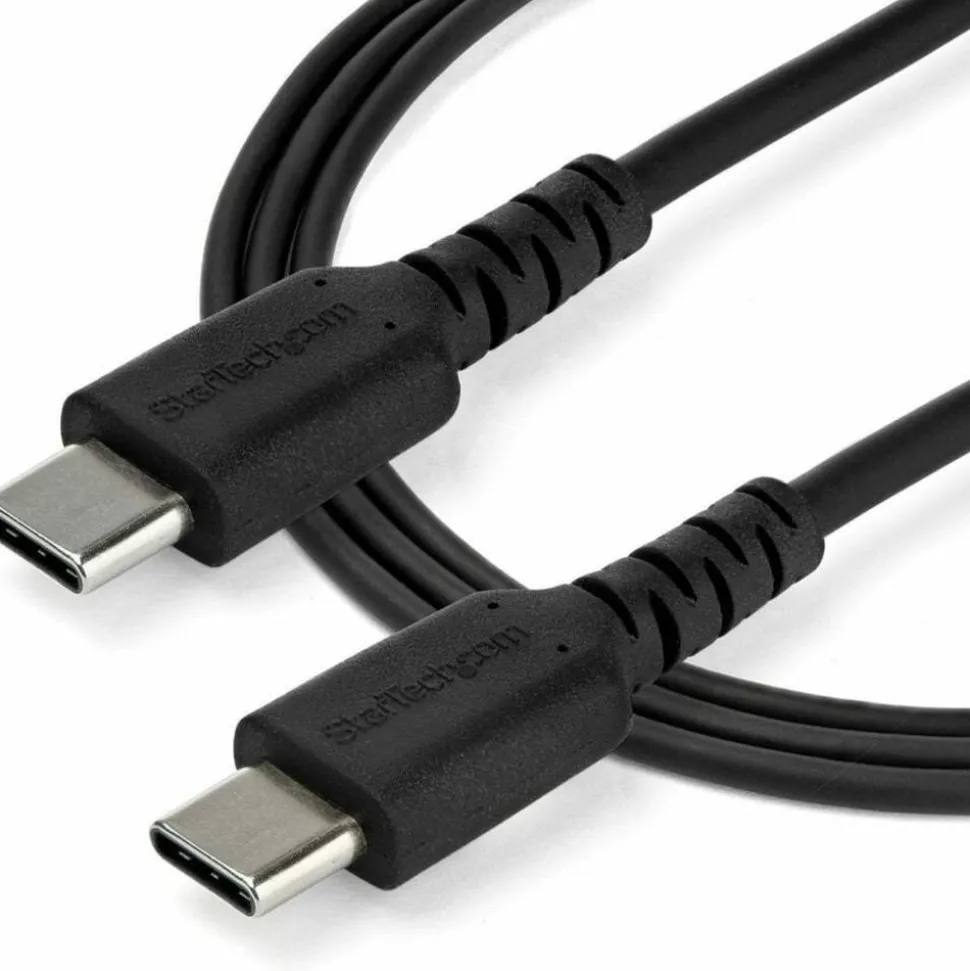 StarTech.com 1 m / 3.3 ft USB C Cable - Hight Quality USB 2.0 Type C Cable - Black - Durable USB Charging Cable (RUSB2CC1MB)