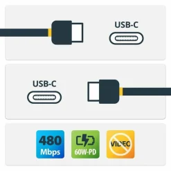 StarTech.com 2m 6 ft USB C Cable - M/M - USB 2.0 - USB-IF Certified - USB-C Charging Cable - USB 2.0 Type C Cable - 6.60 ft USB Data Transfer Cable