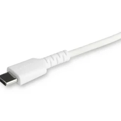 StarTech.com 2m/6.6ft USB C to Lightning Cable - MFi Certified - Heavy Duty Lightning Cable - White - Durable USB Charging Cable (RUSBCLTMM2MW)