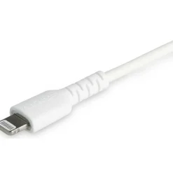 StarTech.com 2m/6.6ft USB C to Lightning Cable - MFi Certified - Heavy Duty Lightning Cable - White - Durable USB Charging Cable (RUSBCLTMM2MW)