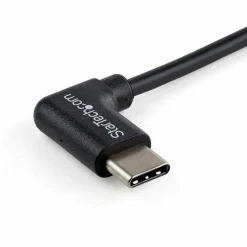 StarTech.com 1m 3ft USB to USB C Cable - Right Angle USB Cable - M/M - USB 2.0 Cable - Black