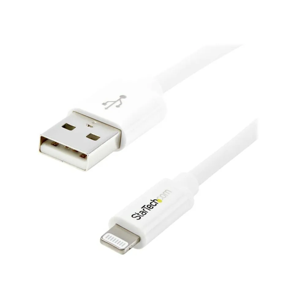 StarTech.com 1m (3ft) White Apple 8-pin Lightning Connector to USB Cable - USBLT1MW
