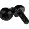 StarTech.com M6 Mounting Screws for Server Rack & Cabinet, Black, Pack Of 50