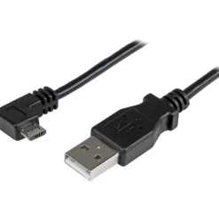 StarTech.com 0.5 m Right Angle Micro USB Cable - Charge and Sync Cable - USB to Micro USB - 24 AWG - USBAUB50CMRA