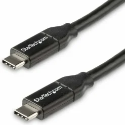 StarTech.com 0.5m USB C to USB C Cable w/ 5A PD - First End: 1x USB Type C Male Thunderbolt 3 - Second End: 1x USB Type C Male Thunderbolt 3