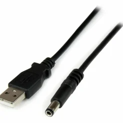StarTech.com 1m USB to Type N Barrel 5V DC Power Cable - USB A to 5.5mm DC - Charge your 5V DC devices from your computer through a USB port