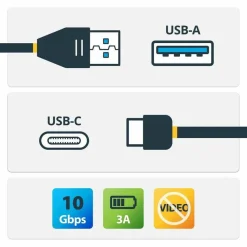 StarTech.com 0.5 m USB to USB C Cable - M/M - USB 3.1 (10Gbps) - USB A to USB C Cable - USB 3.1 Type C Cable - USB31AC50CM