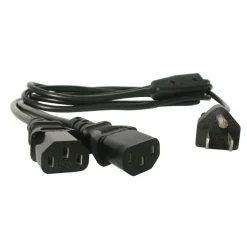 StarTech.com NEMA 5-15P to 2x C13 Computer Power Y-Cord, 6 ft