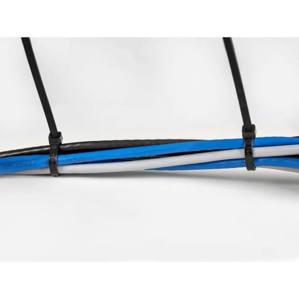 StarTech.com 1000 Pack 10" Cable Ties - Black Extra Large Nylon/Plastic Zip Ties Adjustable Network Cable Wraps UL TAA