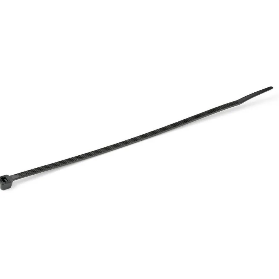 StarTech.com 100 Pack 10" Cable Ties - Black Extra Large Nylon/Plastic Zip Ties Adjustable Network Cable Wraps UL TAA - 100 Pack Black