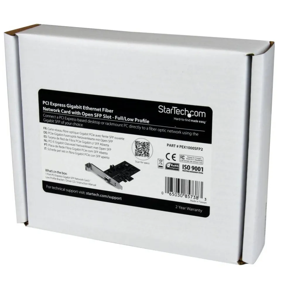 StarTech.com PCI Express Gigabit Ethernet Fiber Network Card With Open SFP