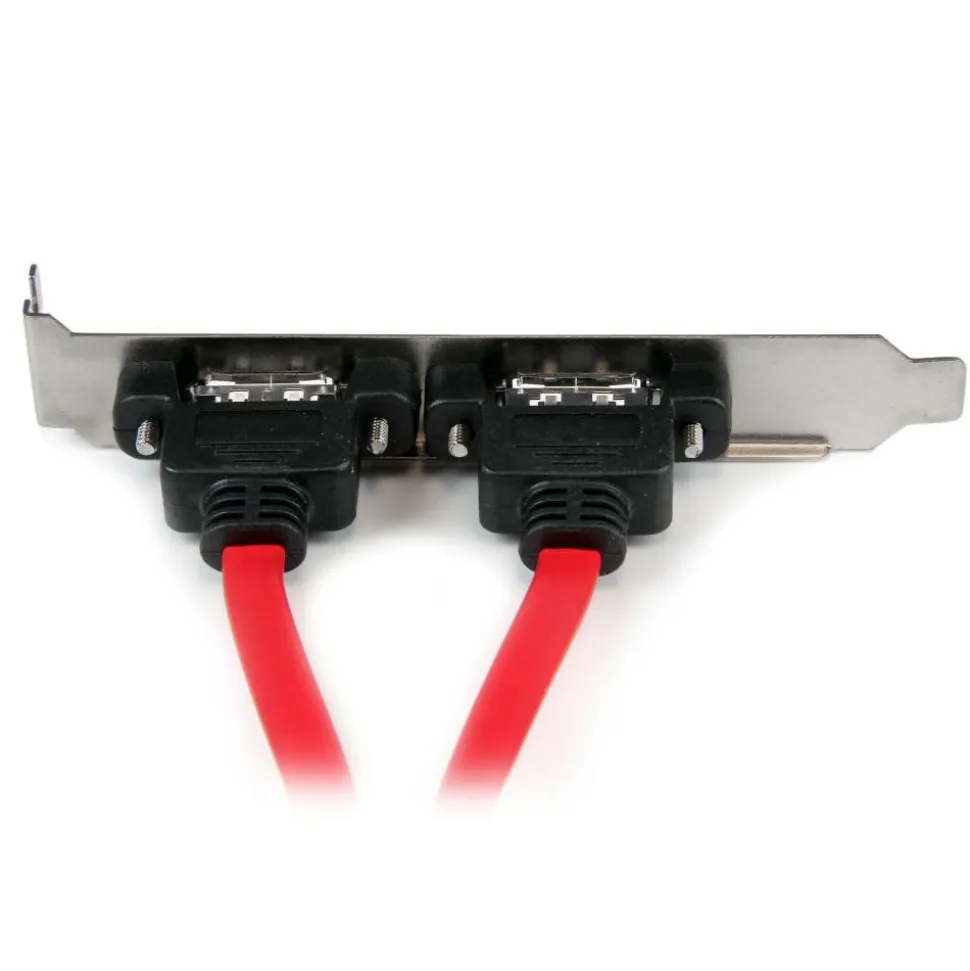 StarTech.com 2 Port SATA to eSATA Slot Plate Bracket - Serial ATA internal to external panel - 7 pin Serial ATA - ESATAPLATE2