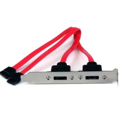 StarTech.com 2 Port SATA to eSATA Slot Plate Bracket - Serial ATA internal to external panel - 7 pin Serial ATA - ESATAPLATE2
