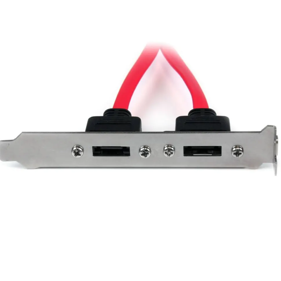 StarTech.com 2 Port SATA to eSATA Slot Plate Bracket - Serial ATA internal to external panel - 7 pin Serial ATA - ESATAPLATE2