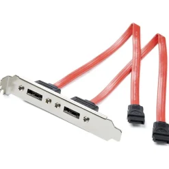 StarTech.com 2 Port SATA to eSATA Slot Plate Bracket - Serial ATA internal to external panel - 7 pin Serial ATA - ESATAPLATE2
