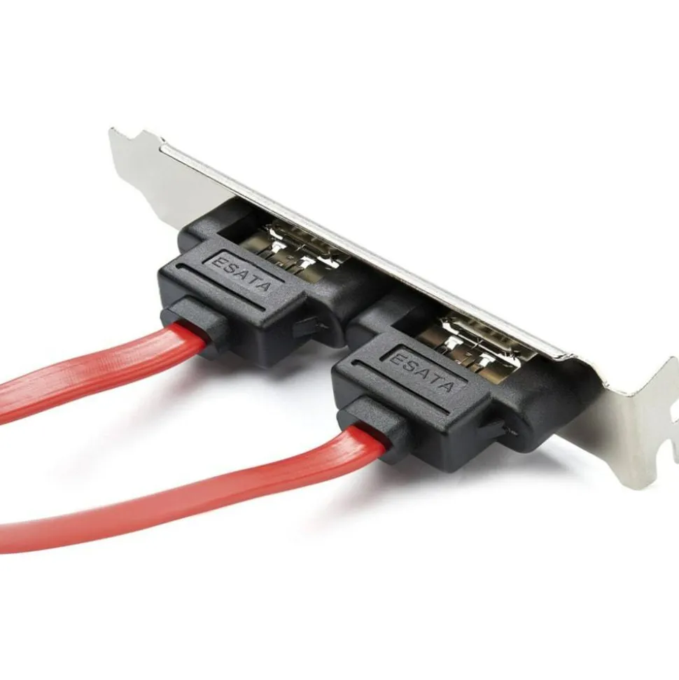 StarTech.com 2 Port SATA to eSATA Slot Plate Bracket - Serial ATA internal to external panel - 7 pin Serial ATA - ESATAPLATE2