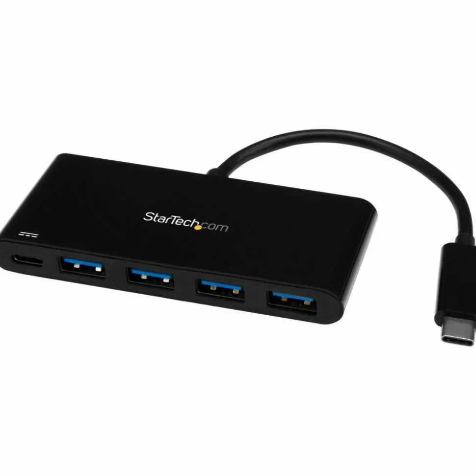 StarTech.com 4 Port USB C Hub with 4x USB Type-A USB 3.0 SuperSpeed 5Gbps - 60W Power Delivery Passthrough - HB30C4AFPD