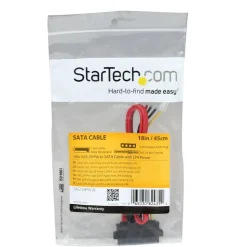 StarTech.com S18in SAS 29 Pin to SATA Cable with LP4 Power - Connect a SAS hard drive to a SATA controller. - SAS729PW18