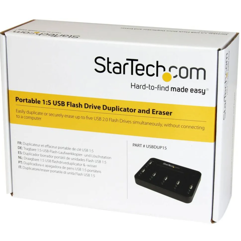 StarTech.com Standalone 1:5 USB Flash Drive Duplicator and Eraser - Flash Drive Copier