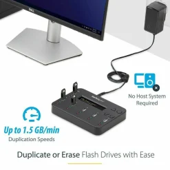 StarTech.com Standalone 1:5 USB Flash Drive Duplicator and Eraser - Flash Drive Copier