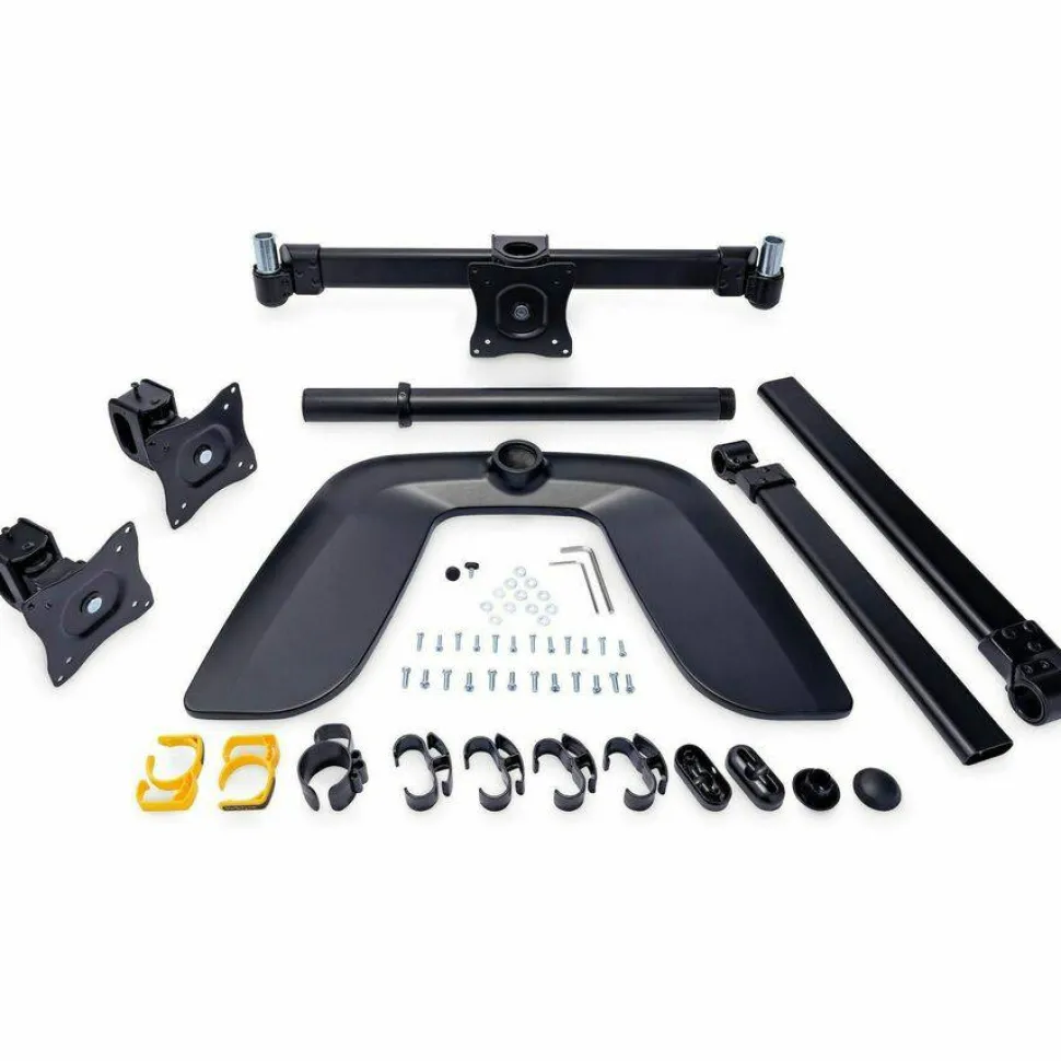 StarTech.com Triple Monitor Stand - Crossbar - Steel & Aluminum - - ARMBARTRIO2