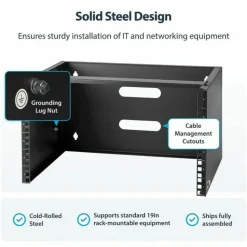 StarTech.com 6U 12" Deep Wall Mounting Bracket For Patch Panel