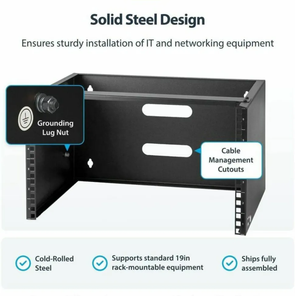 StarTech.com 6U 12" Deep Wall Mounting Bracket For Patch Panel