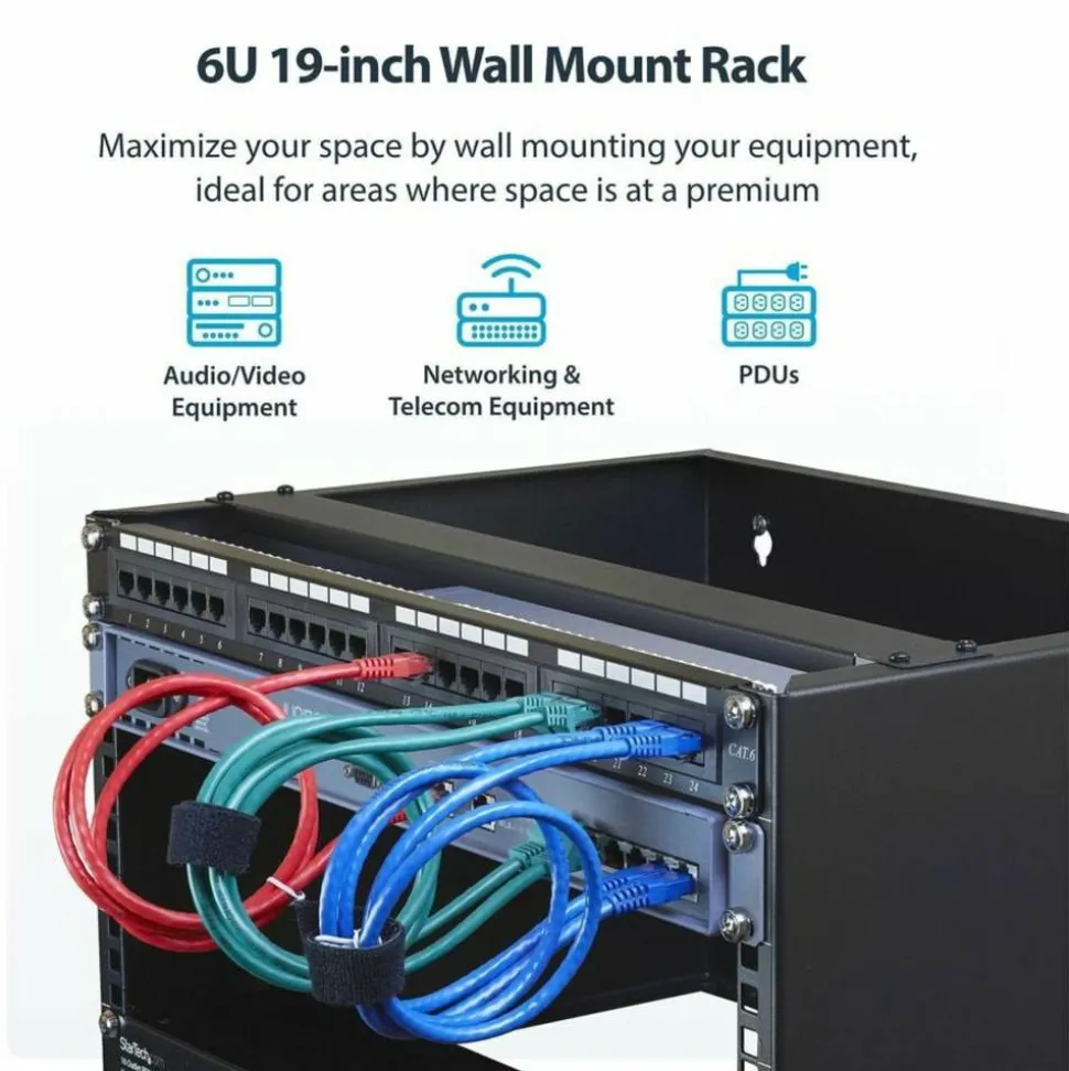 StarTech.com 6U 12" Deep Wall Mounting Bracket For Patch Panel