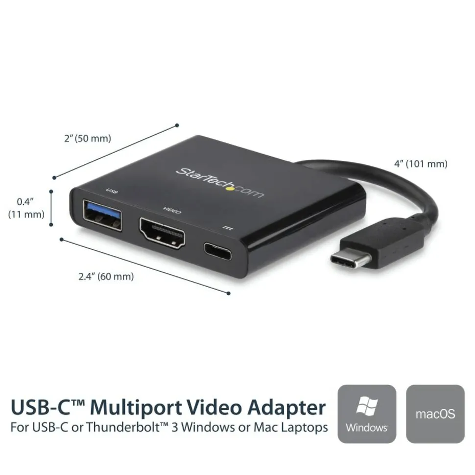 StarTech.com USB C Multiport Adapter With HDMI