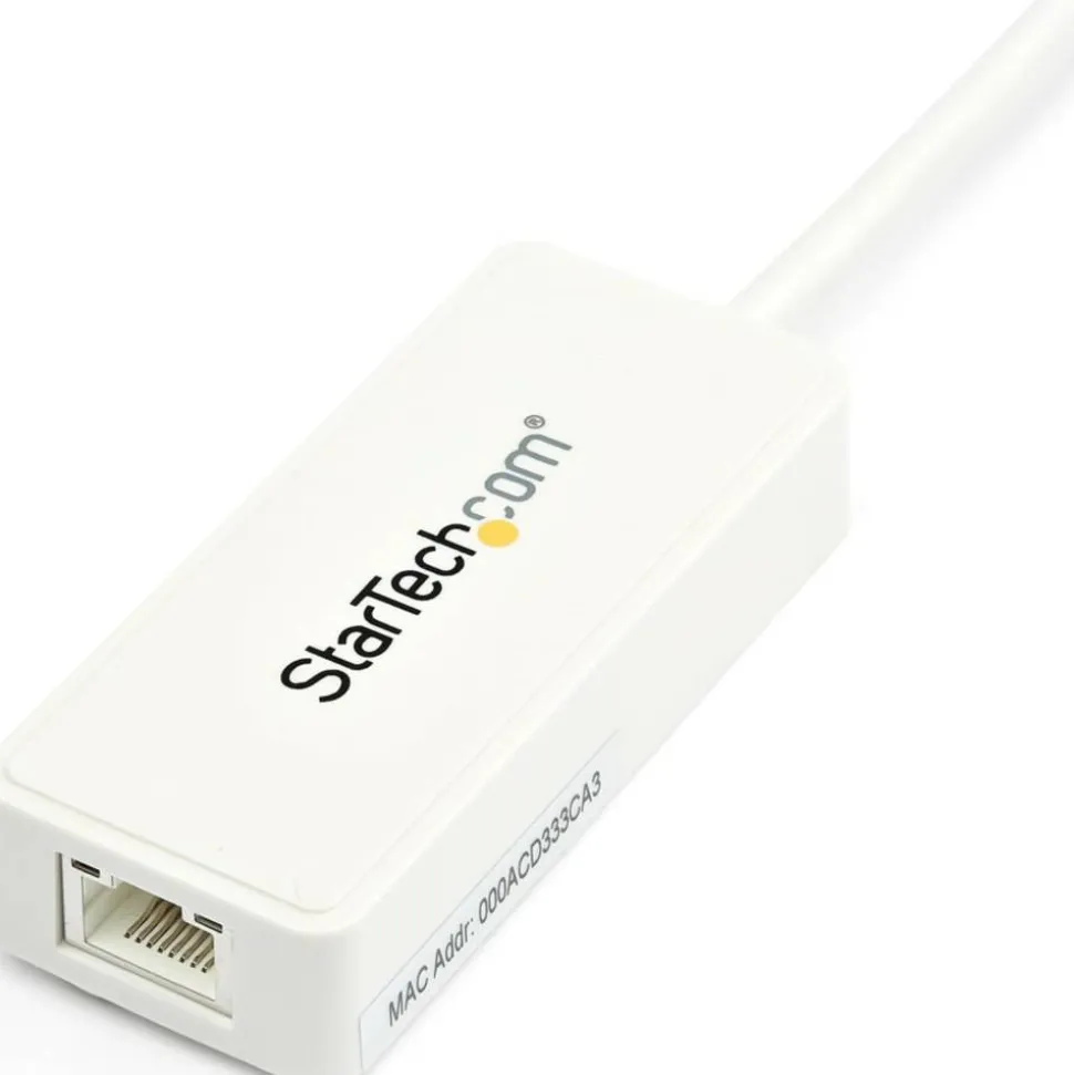 StarTech.com USB 3.0 To Gigabit Ethernet Adapter NIC With USB Port, White
