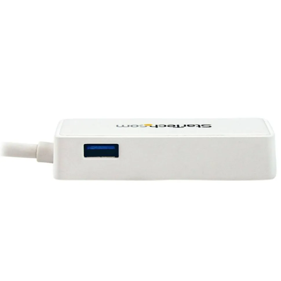 StarTech.com USB 3.0 To Gigabit Ethernet Adapter NIC With USB Port, White