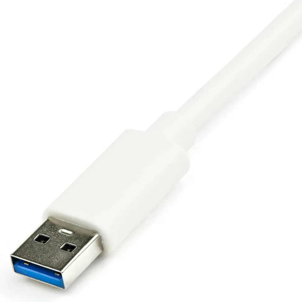StarTech.com USB 3.0 To Gigabit Ethernet Adapter NIC With USB Port, White