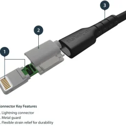 StarTech.com 3.3' USB To Lightning Cable, Black