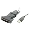 StarTech.com USB to Serial Adapter - 3 ft/1m - with DB9 to DB25 Pin Adapter - Prolific PL-2303 - USB to RS232 Adapter Cable (ICUSB232DB25)