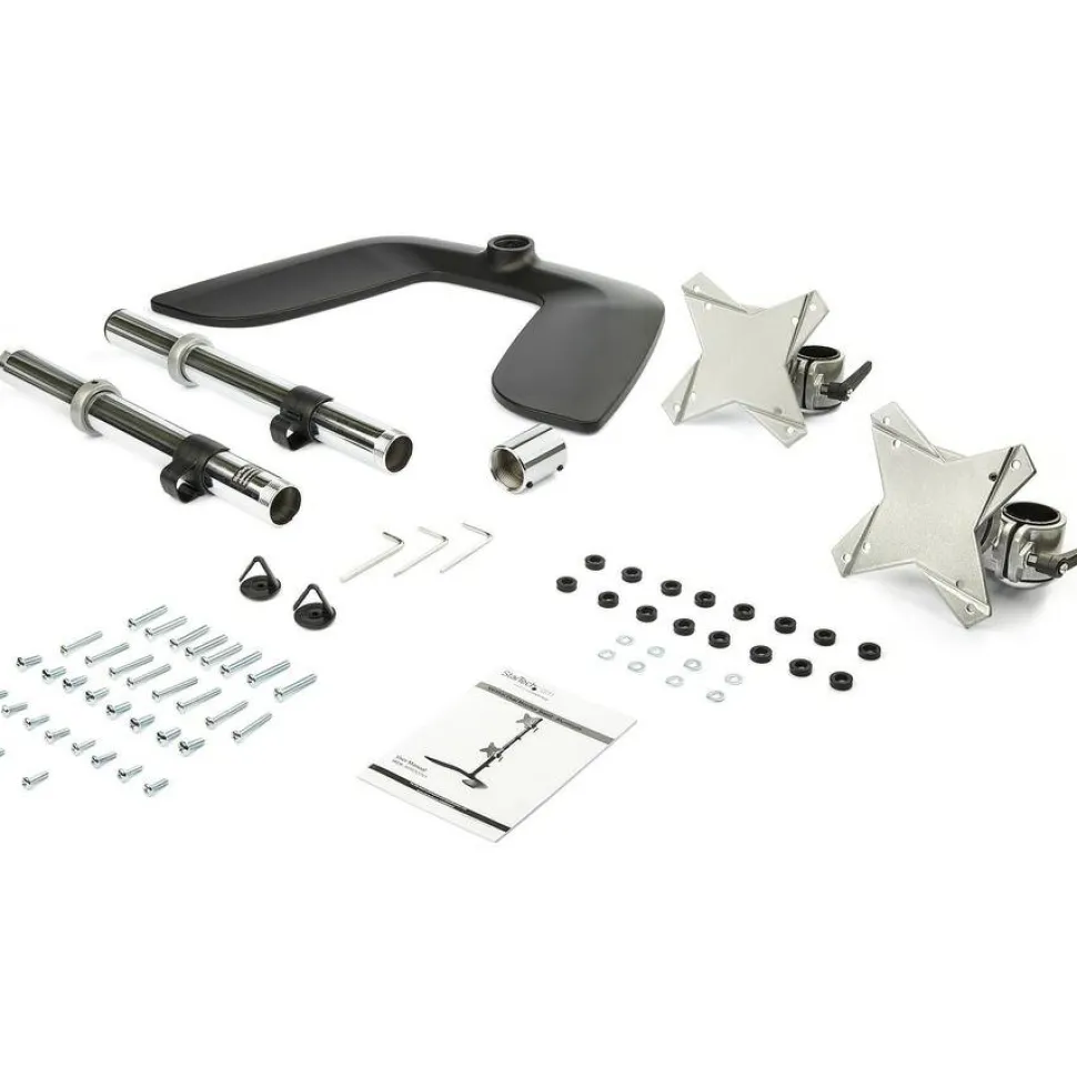 StarTech.com Vertical Dual Monitor Stand - For up to 27 VESA Monitors - Aluminum - Adjustable - Tilt - ARMDUOVS