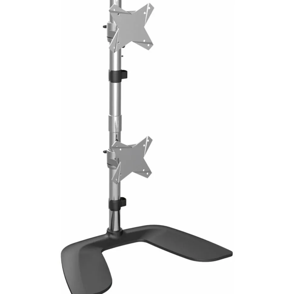 StarTech.com Vertical Dual Monitor Stand - For up to 27 VESA Monitors - Aluminum - Adjustable - Tilt - ARMDUOVS