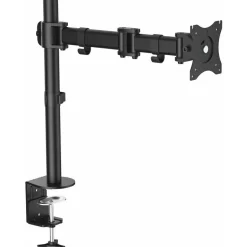 StarTech Desk Mount Monitor Arm 34" (17.6lb/8kg) VESA Displays, Articulating Monitor Pole Mount, Height Adjustable, Clamp/Grommet
