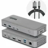 StarTech Dual-Monitor USB-C Docking Station, DisplayPort, 4K 60Hz, 100W Laptop Charging, 1GbE, Driverless, Multi-Monitor Dock