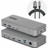 StarTech Dual-Monitor USB-C Docking Station, HDMI, 4K 60Hz, 100W Laptop Charging, 1GbE, Driverless, Multi-Monitor Dock