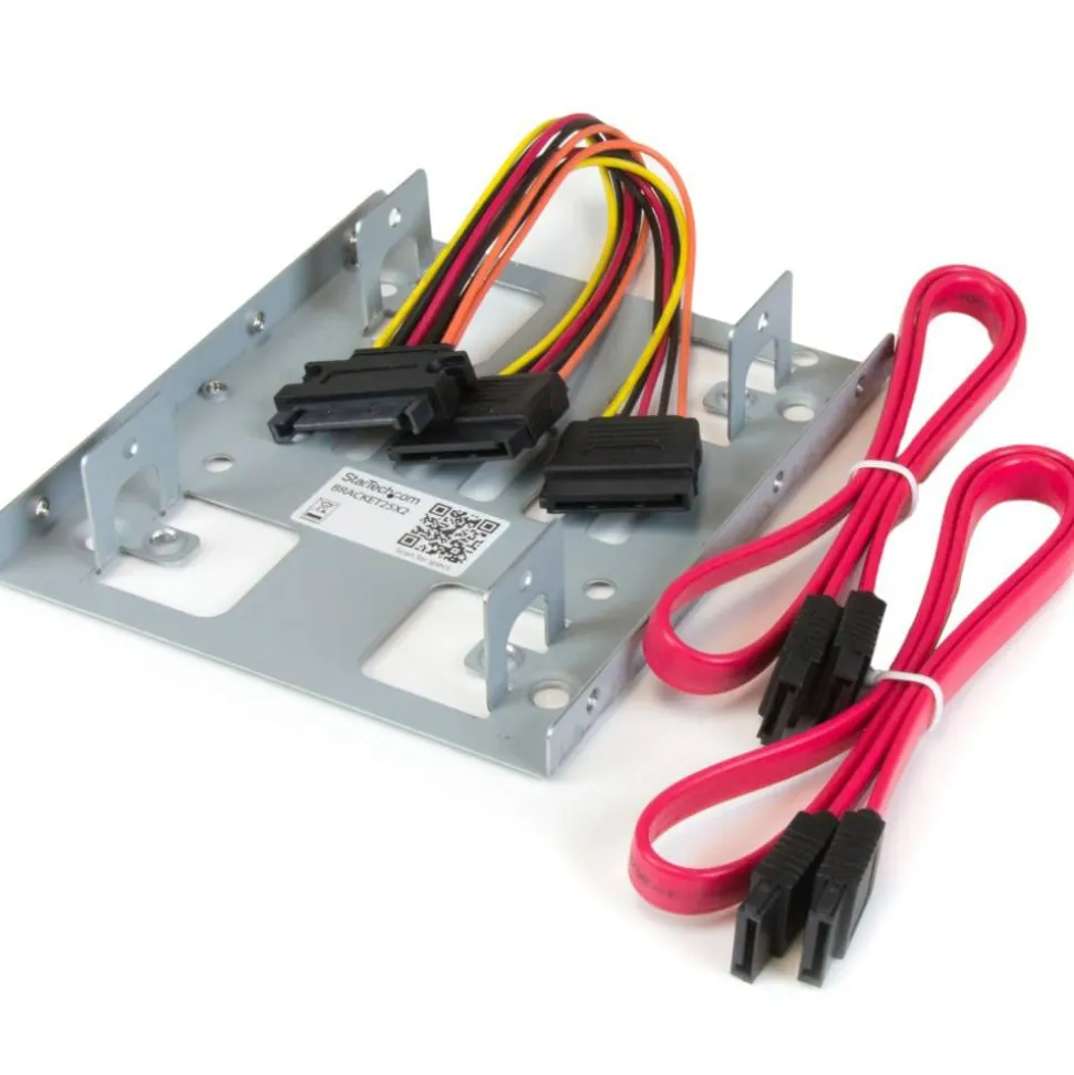 StarTech Dual 2.5" to 3.5" HDD Bracket for SATA Hard Drives, 2 Drive 2.5" to 3.5" Bracket for Mounting Bay, TAA