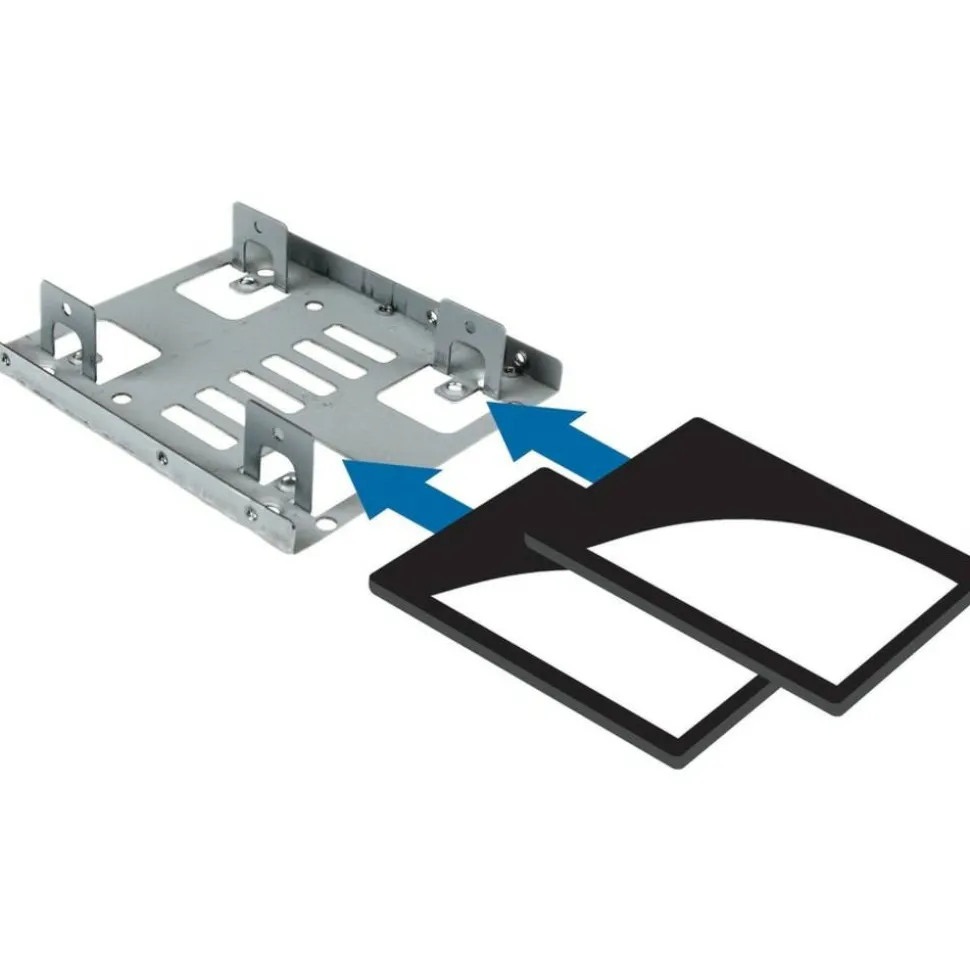 StarTech Dual 2.5" to 3.5" HDD Bracket for SATA Hard Drives, 2 Drive 2.5" to 3.5" Bracket for Mounting Bay, TAA