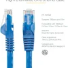 StarTech 100ft CAT6 Ethernet Cable - Blue Snagless Gigabit - 100W PoE UTP 250Mhz Category 6 Patch Cord UL Certified Wiring/TIA