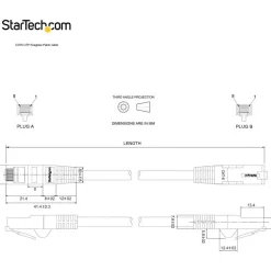 StarTech 7ft CAT6 Ethernet Cable - Gray Snagless Gigabit - 100W PoE UTP 250Mhz Category 6 Patch Cord UL Certified Wiring/TIA