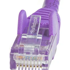 StarTech 2ft CAT6 Ethernet Cable - Purple Snagless Gigabit - 100W PoE UTP 250Mhz Category 6 Patch Cord UL Certified Wiring/TIA