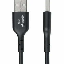 StarTech 1ft (30cm) USB-A to USB-C Charging Cable, Charge & Sync, 3A, USB 2.0, TPE Jacket - Black USB Charging Cord
