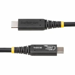 StarTech 1.6ft (50cm) USB4 Cable 40Gbps, 240W (5A) PD, 8K 120Hz/4K 240Hz DP Alt Mode, USB-IF Certified USB-C Cord, Thunderbolt Compat.