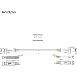 StarTech 1.6ft (50cm) USB-C Cable, USB 10Gbps, 100W (5A) Power Delivery, 8K 60Hz / 4K 144Hz DP Alt Mode, Thunderbolt Compatible