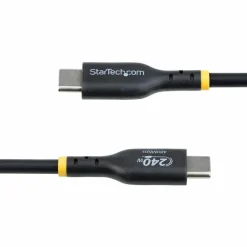 StarTech 3ft (91cm) USB-C Charging Cable, Charge & Sync, 240W (5A) PD EPR, USB 2.0 Laptop Charger Cable, USB-IF Certified , TPE Jacket